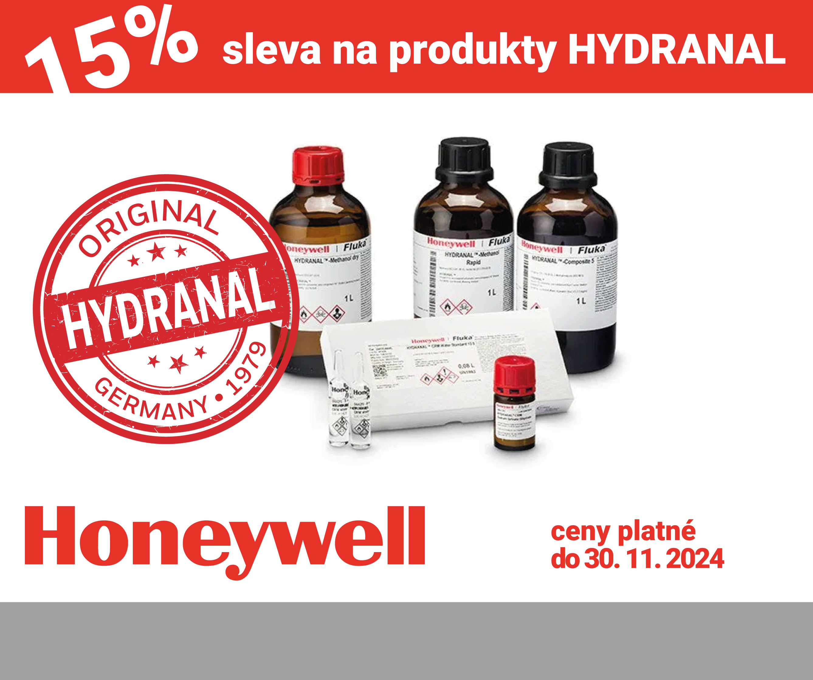 Honeywell: 15% sleva na produkty řady HYDRANAL